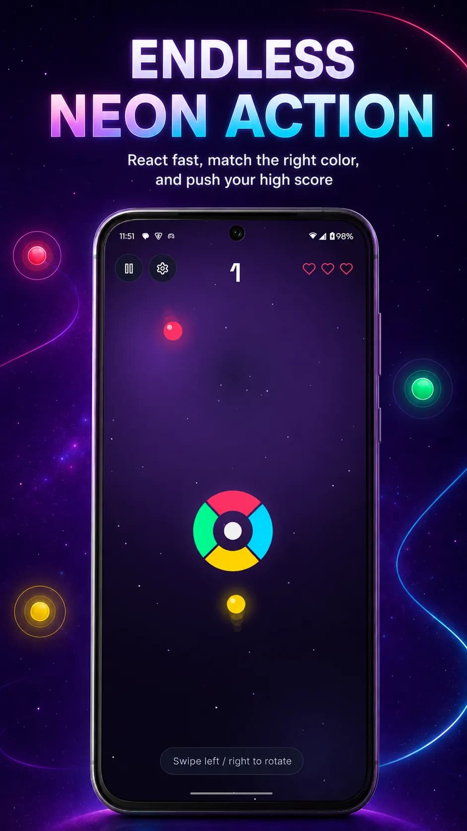 Chroma Orbit on Android phone, screen 6