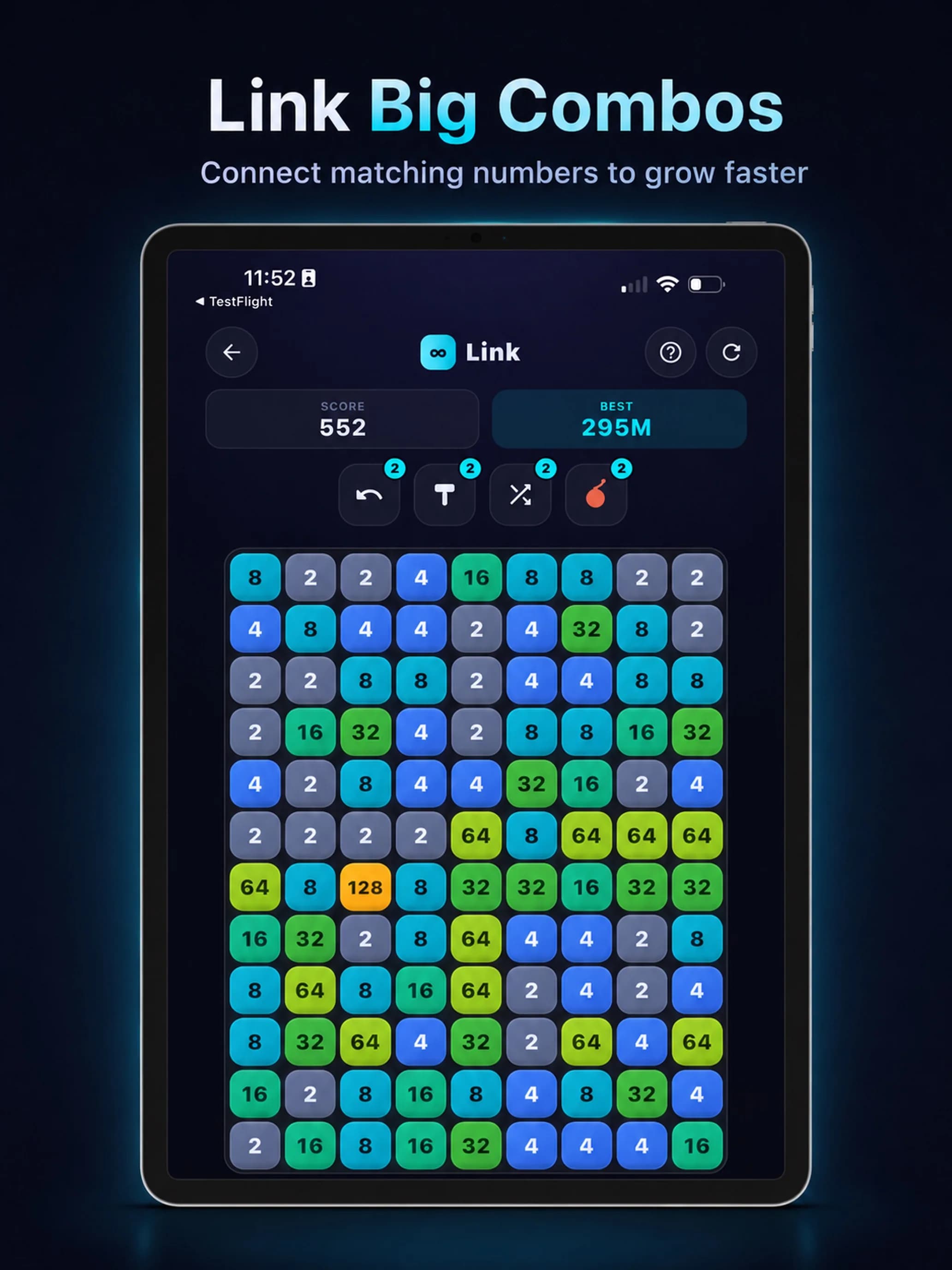 Infinity Number Merge on iPad, screen 3