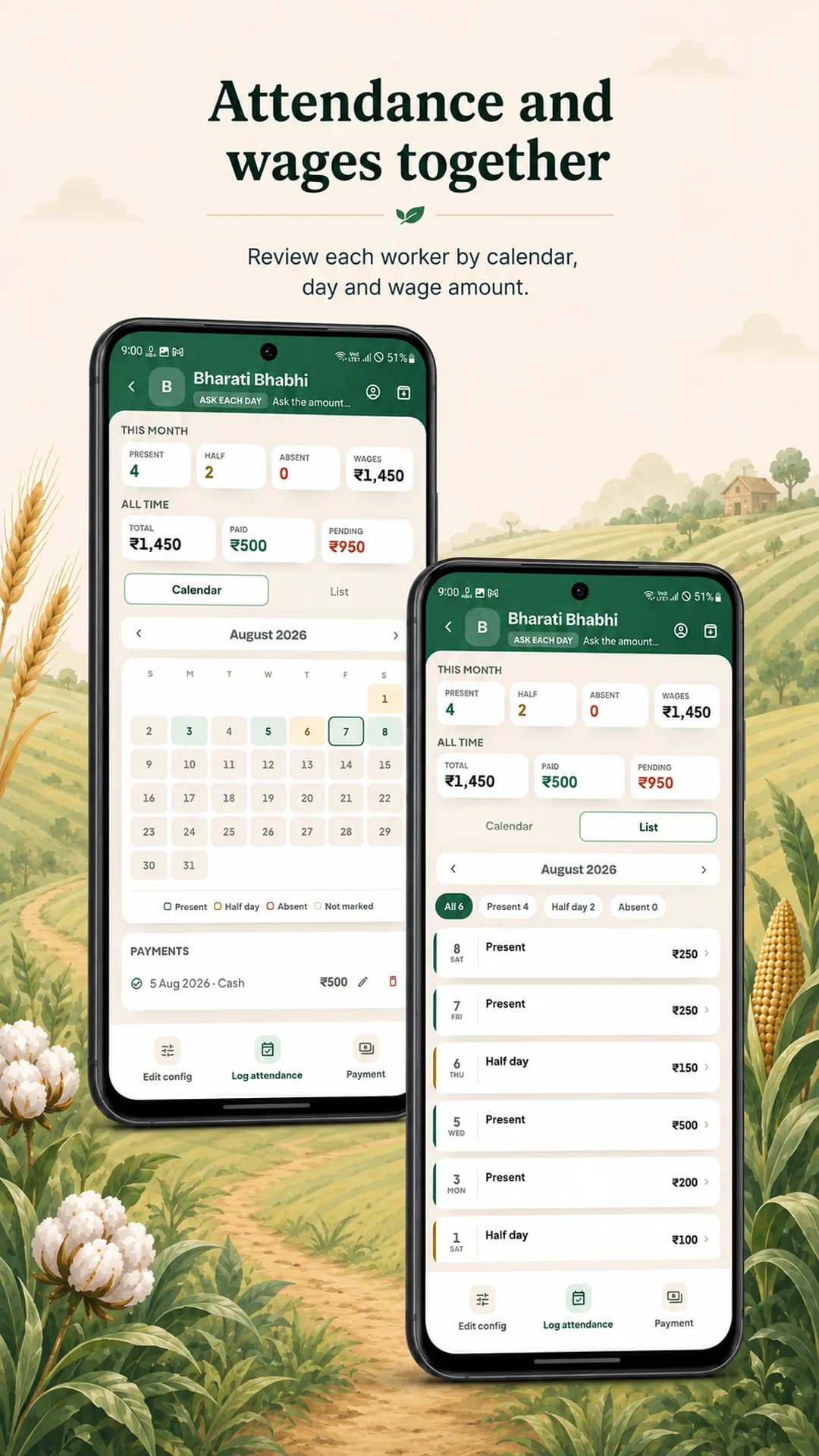 Kheti Hisab on Android phone, screen 7