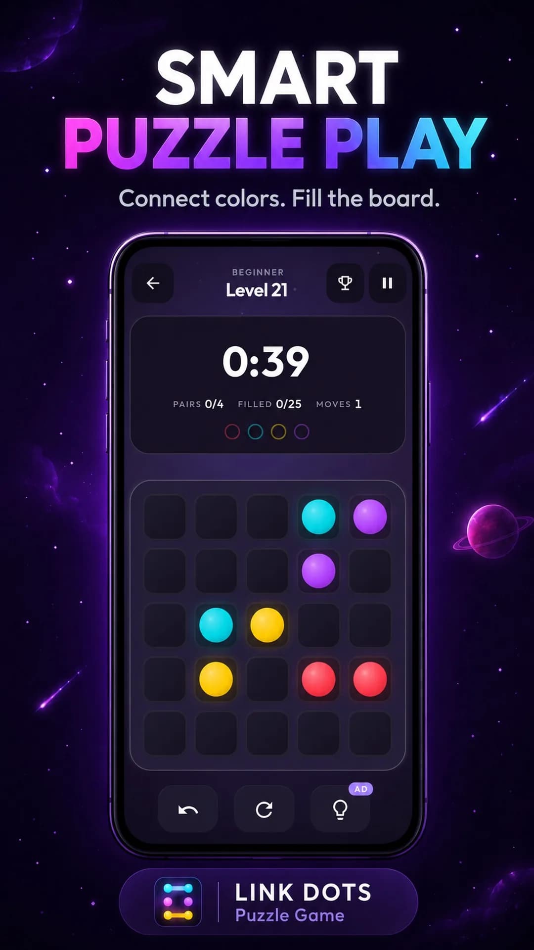 Link Dots on Android phone, screen 2