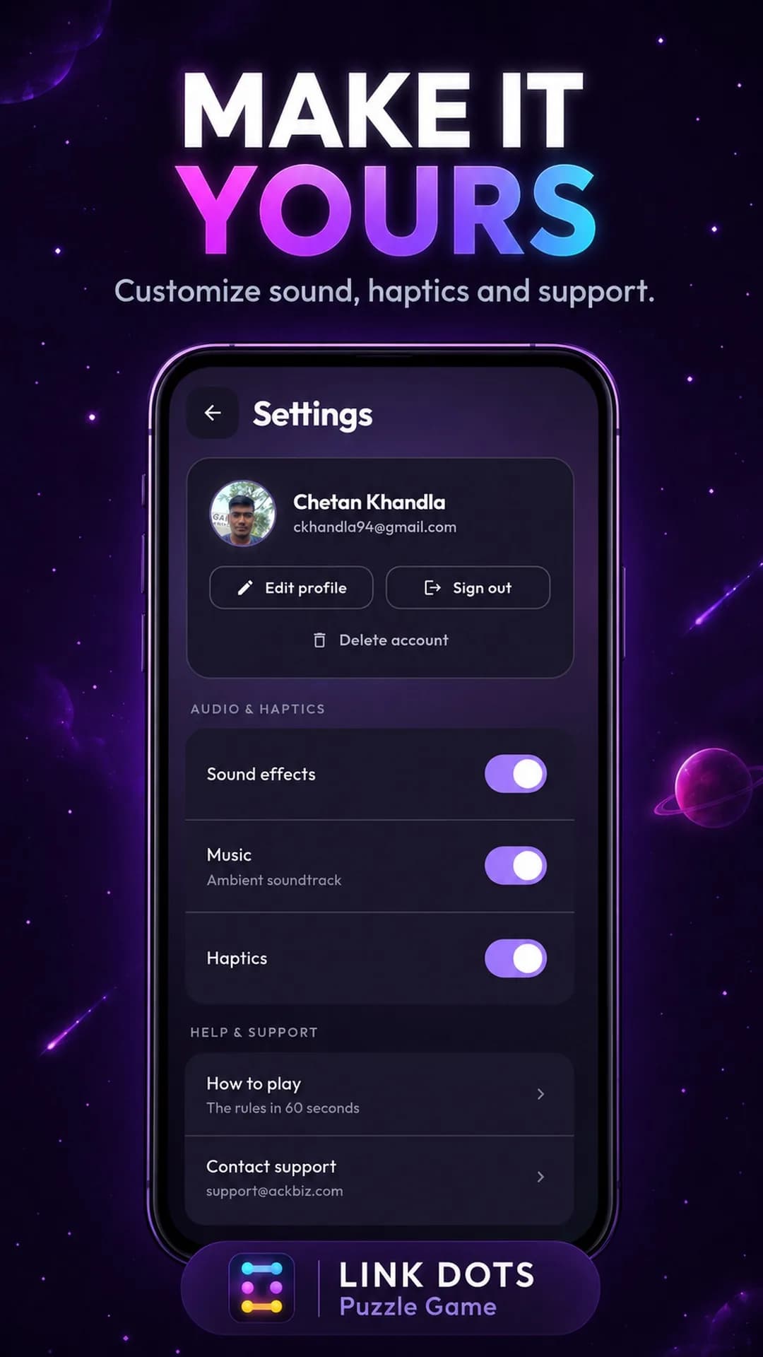 Link Dots on Android phone, screen 7