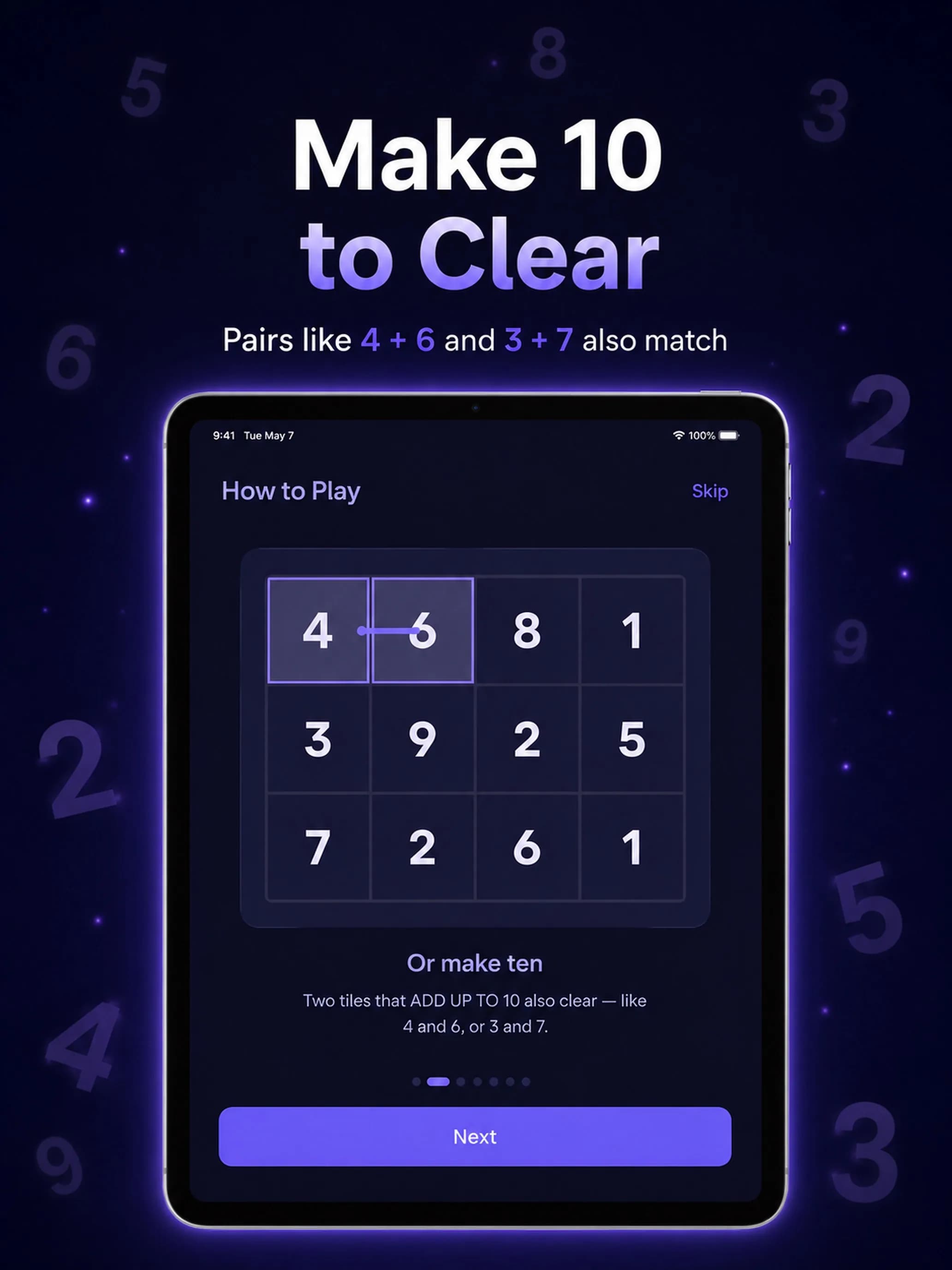 Number Match on iPad, screen 6